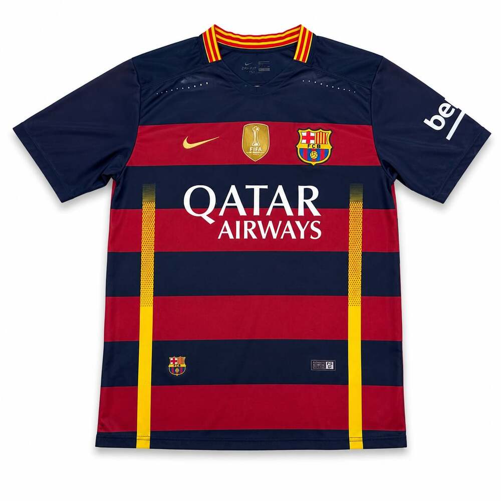 Nike 2015-16 FC Barcelona Messi #10 Home FIFA Club World Cup Jersey M